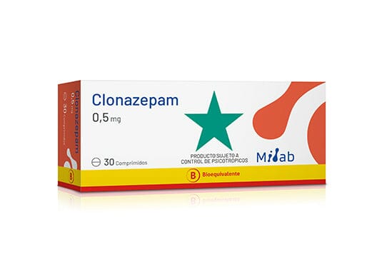 Clonazepam 0,5mg x 30 comprimidos (venta sólo en sucursal) MILAB